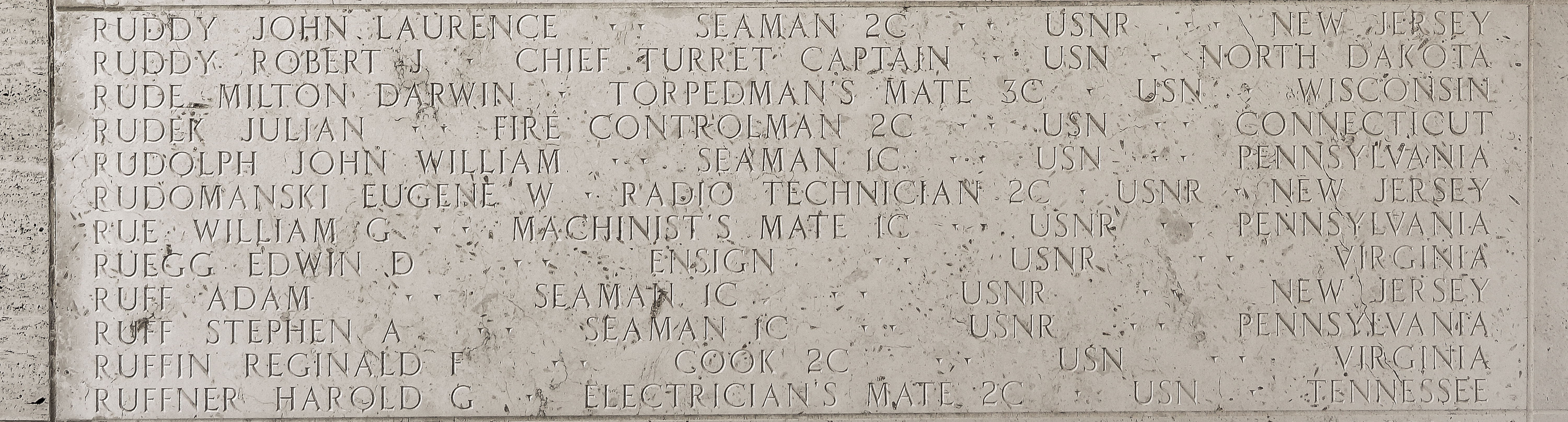 Eugene W. Rudomanski, Radio Technician Second Class